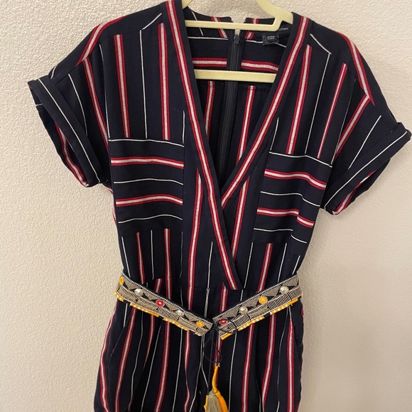 FRENCH CONNECTION Hasan Stitch Romper coveralls with Belt Size 2 - Picture 1 of 12